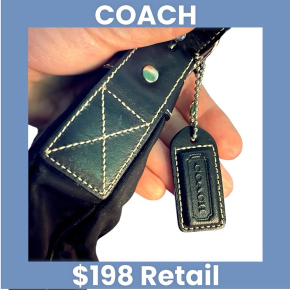 Coach Black Nylon Boho Bag with Leather Trim M32-4448 EUC Y2K - Picture 12 of 15